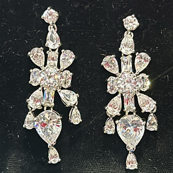 Exquisite Cubic Zirconia Wedding Earrings-Boutique - Picture 2 of 12